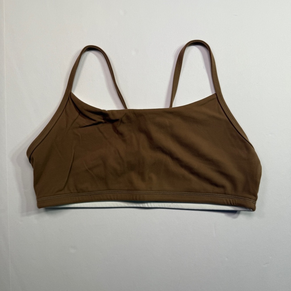 Buff Bunny Reversible Sports Bra - Cocoa/White, L